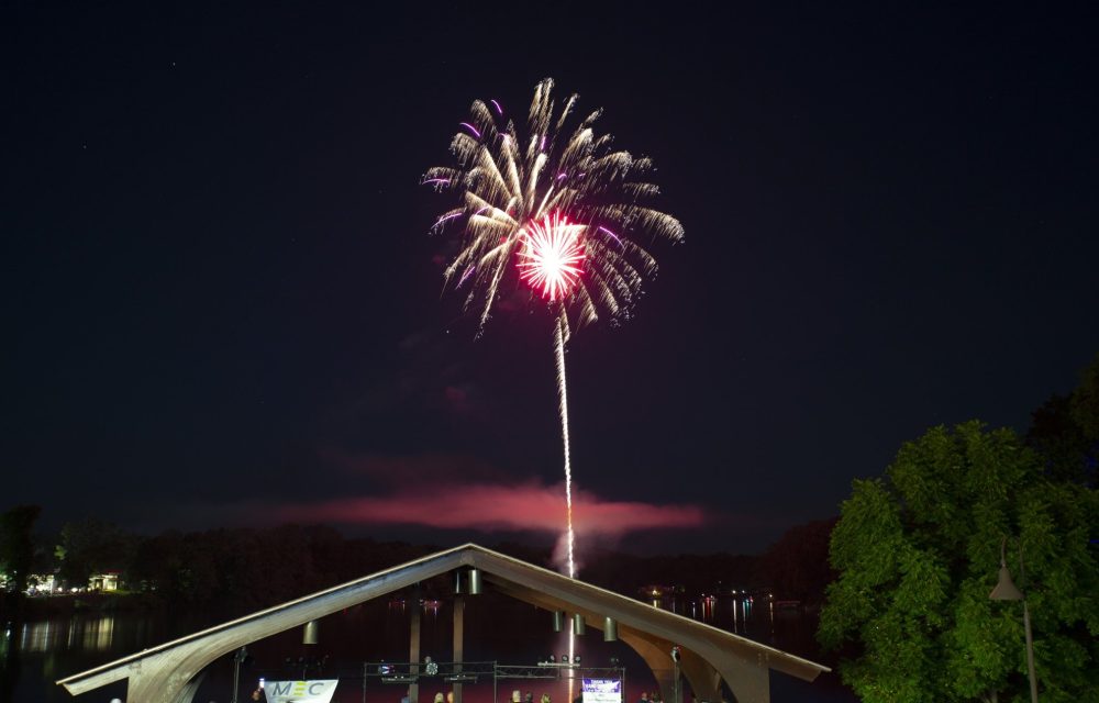 Fireworks over Maple Lake